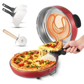 VEVOR Pizza Oven, 14 in Electric Pizza Maker, 1600W Electric Pizzas Cooker with Cordierite Stone, 5-Mode Temperature Control