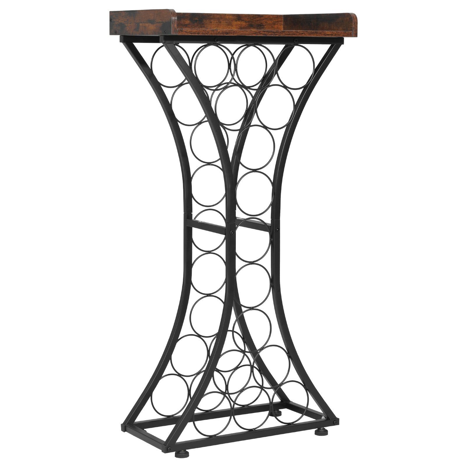 VEVOR 15 Bottle Wine Rack, Freestanding Floor Wine Holder Stand Liquor ...