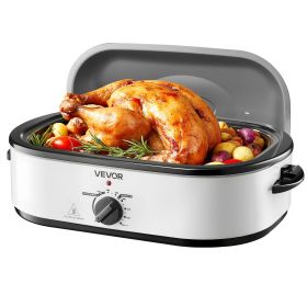VEVOR Roaster Oven, 18QT Electric Roaster Oven, 150-450 F Adjustable Temp Electric Roasting Pan