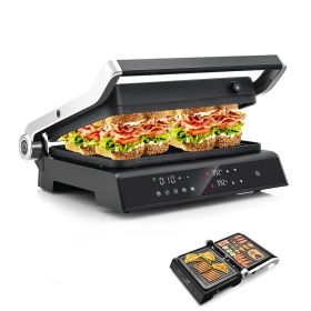 Household Indoor Panini Press Grill Sandwich Maker (Color: black, Type: Panini Press Grill)